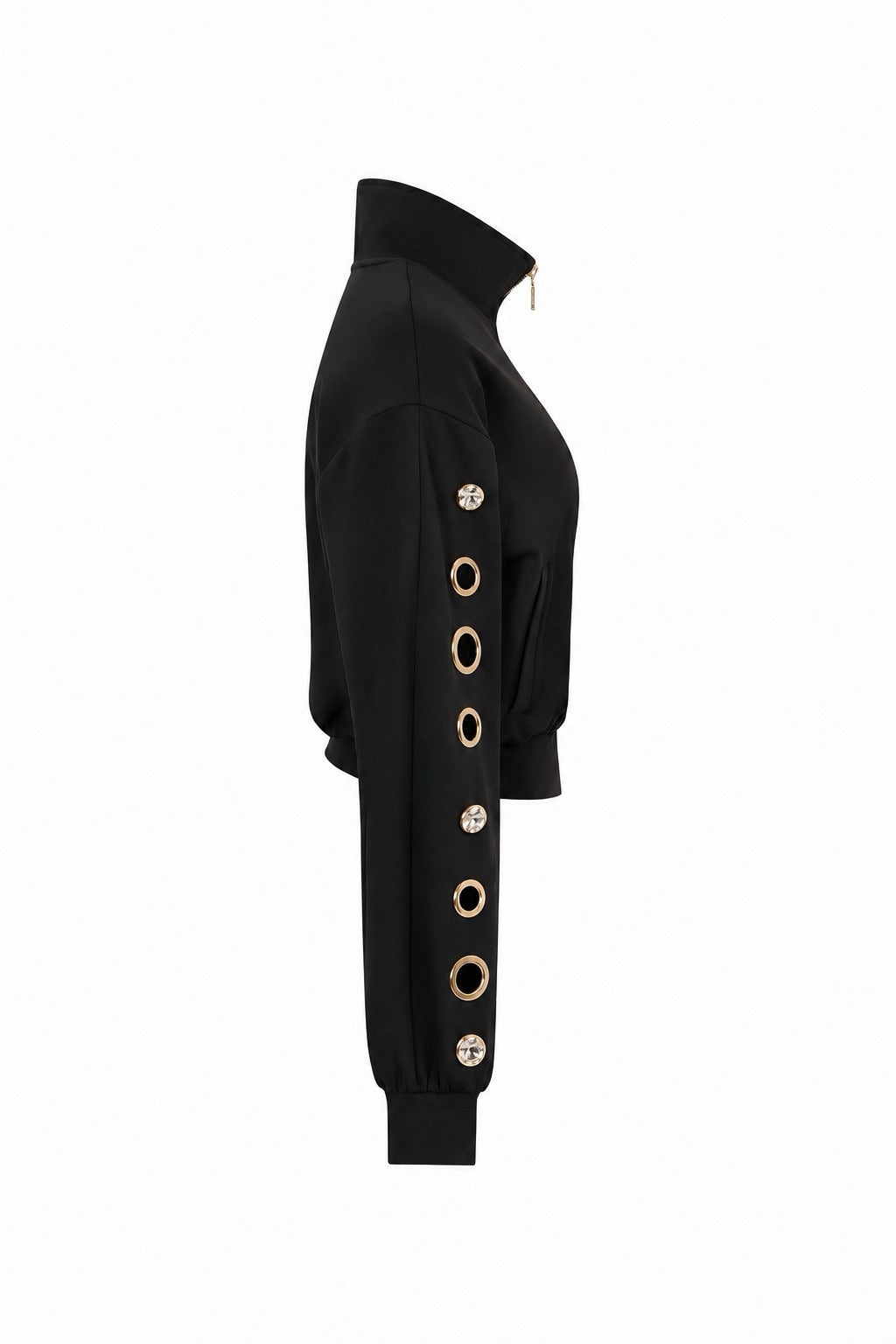 Grommet Sweat Jacket (BLACK) JACKET ONLY