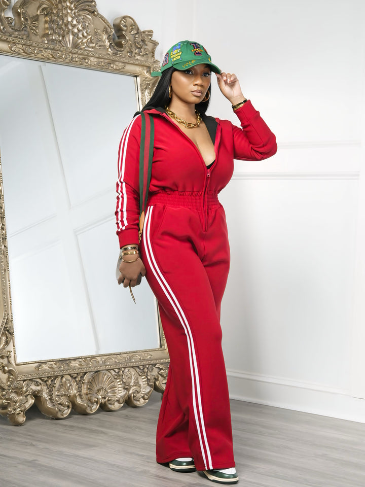 Weekend Getaway Jumpsuit (Red)