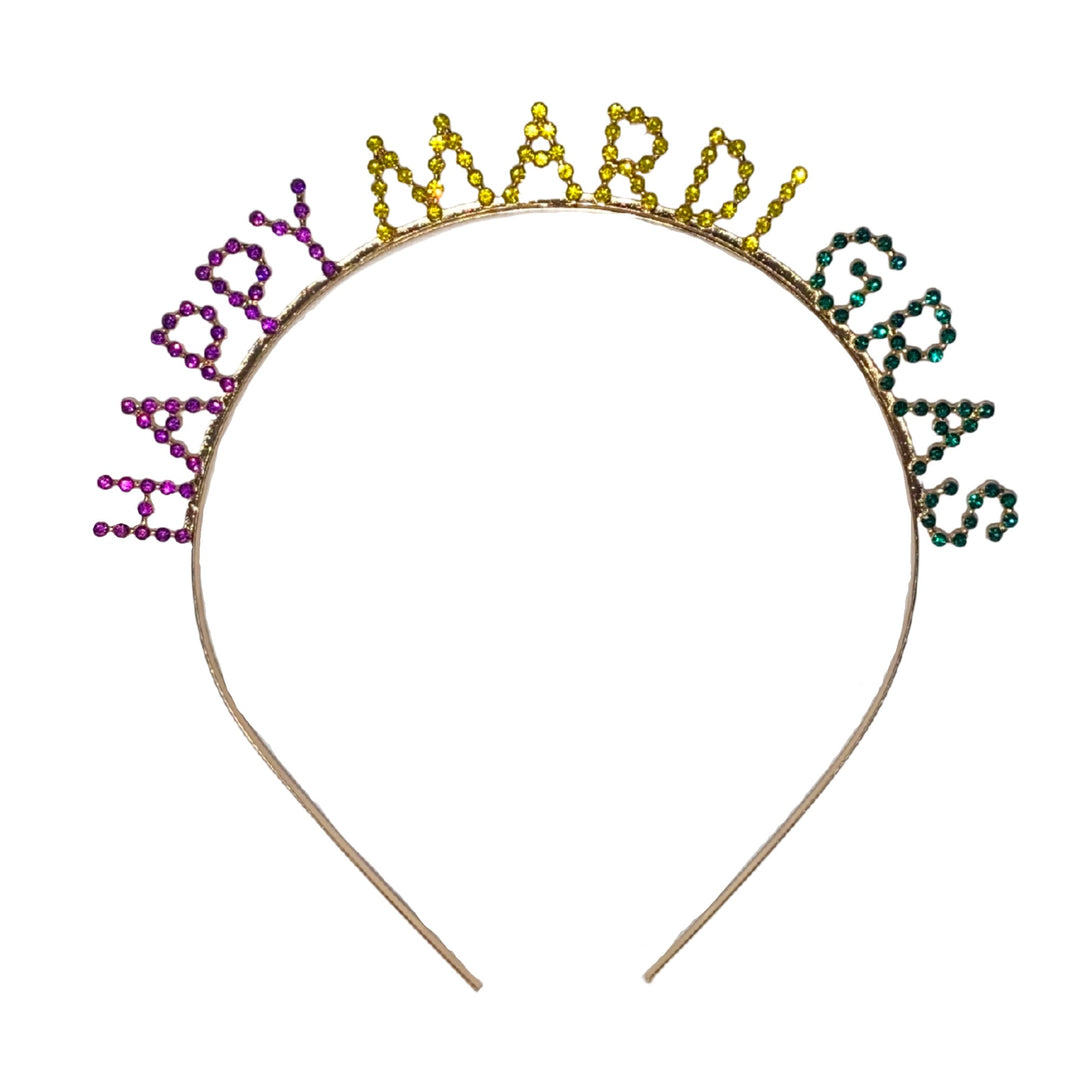 Happy Mardi Gras Bling Headband