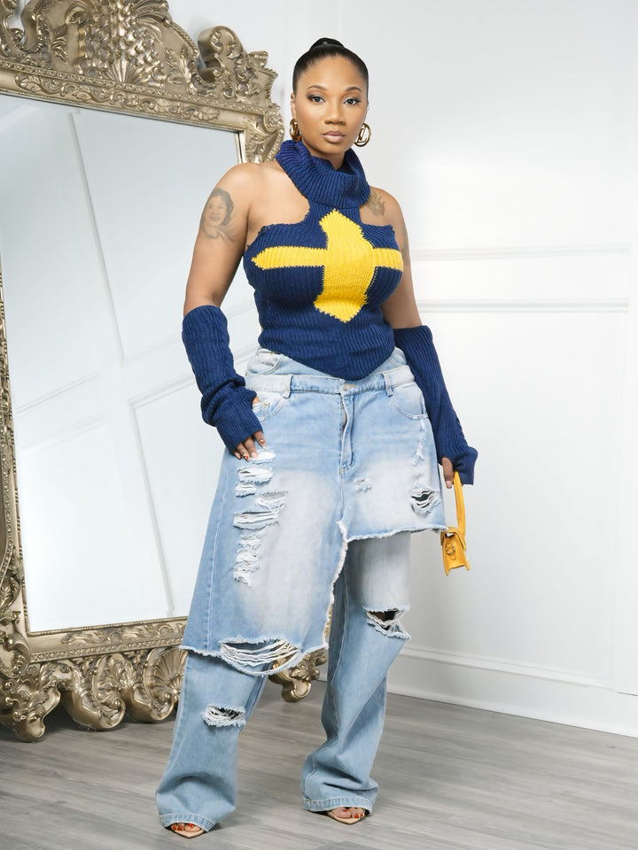 Double Take Distressed Denim Jeans