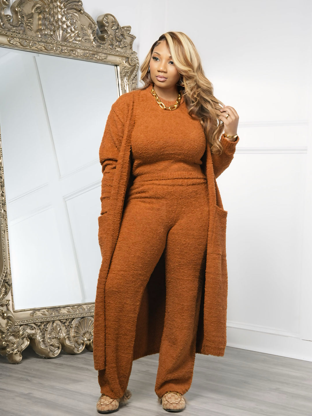 Plush Dreams 3pc Set (Rust)