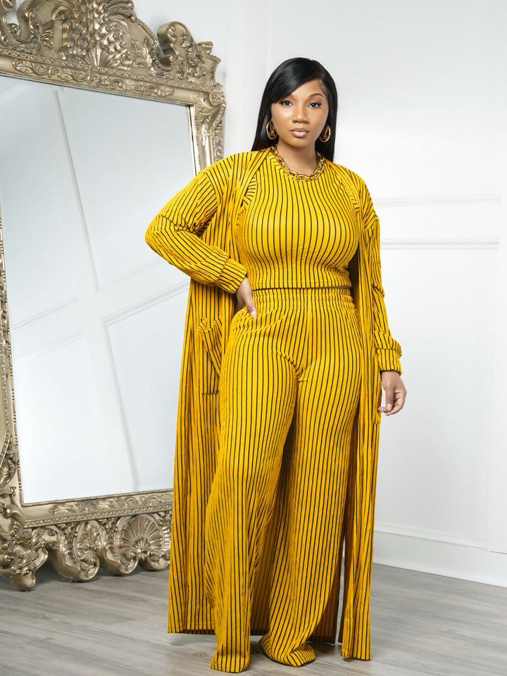 Luxe Lines 3 pc Set (Mustard)