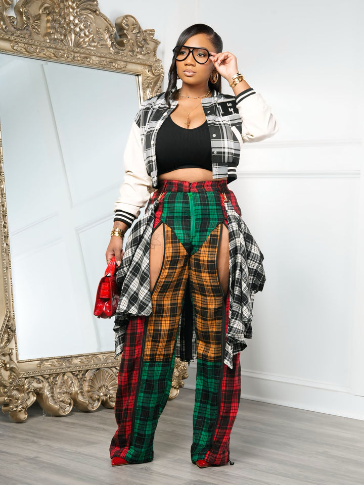 Rebel Layers Plaid Pants