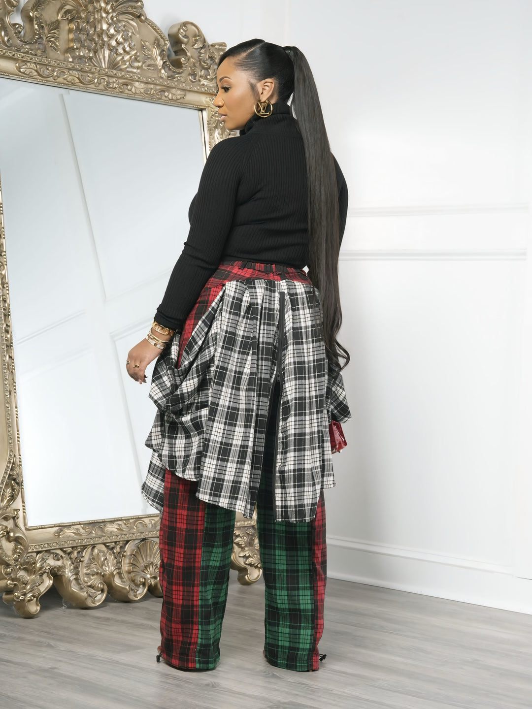 Rebel Layers Plaid Pants