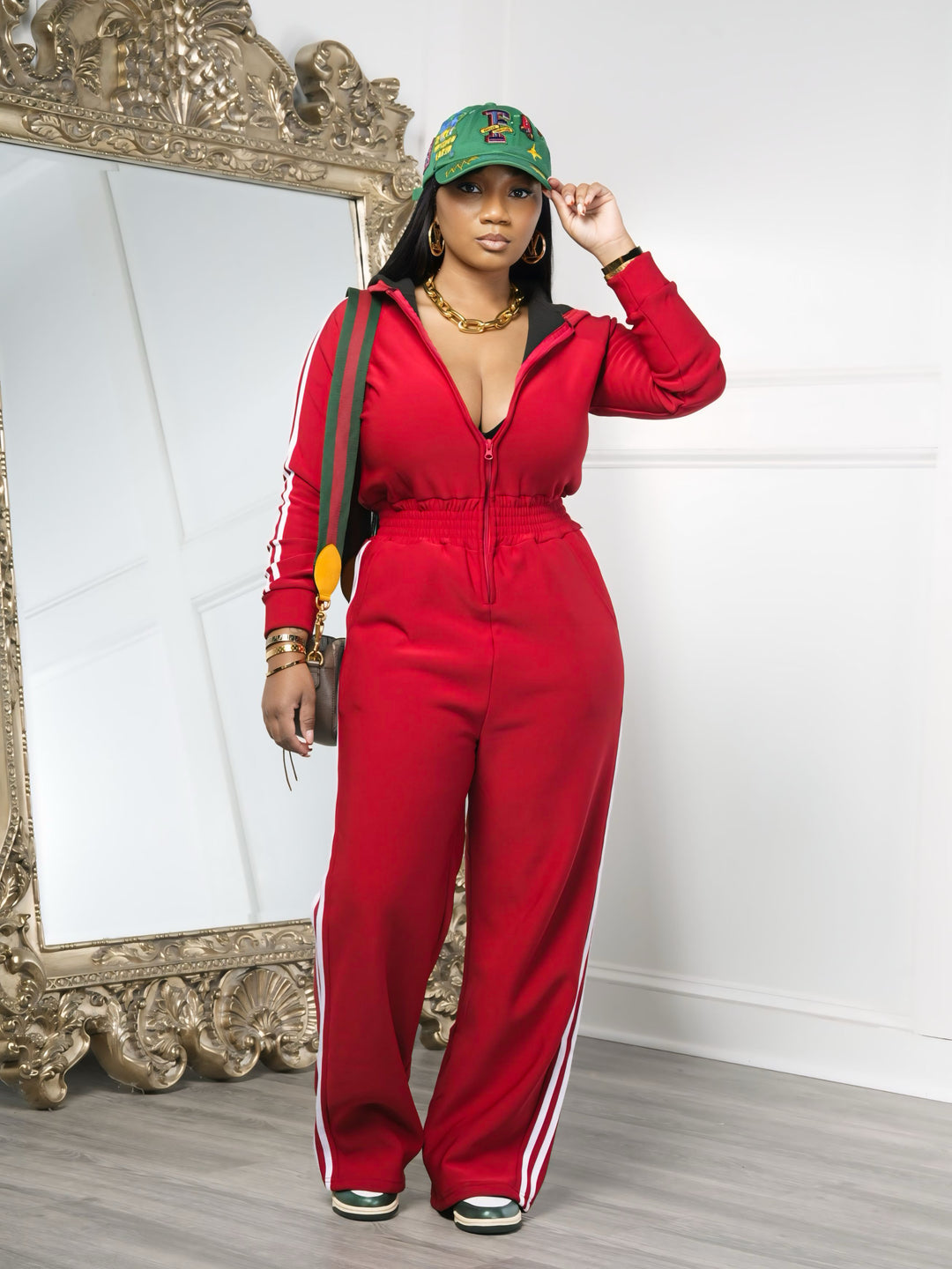 Weekend Getaway Jumpsuit (Red)