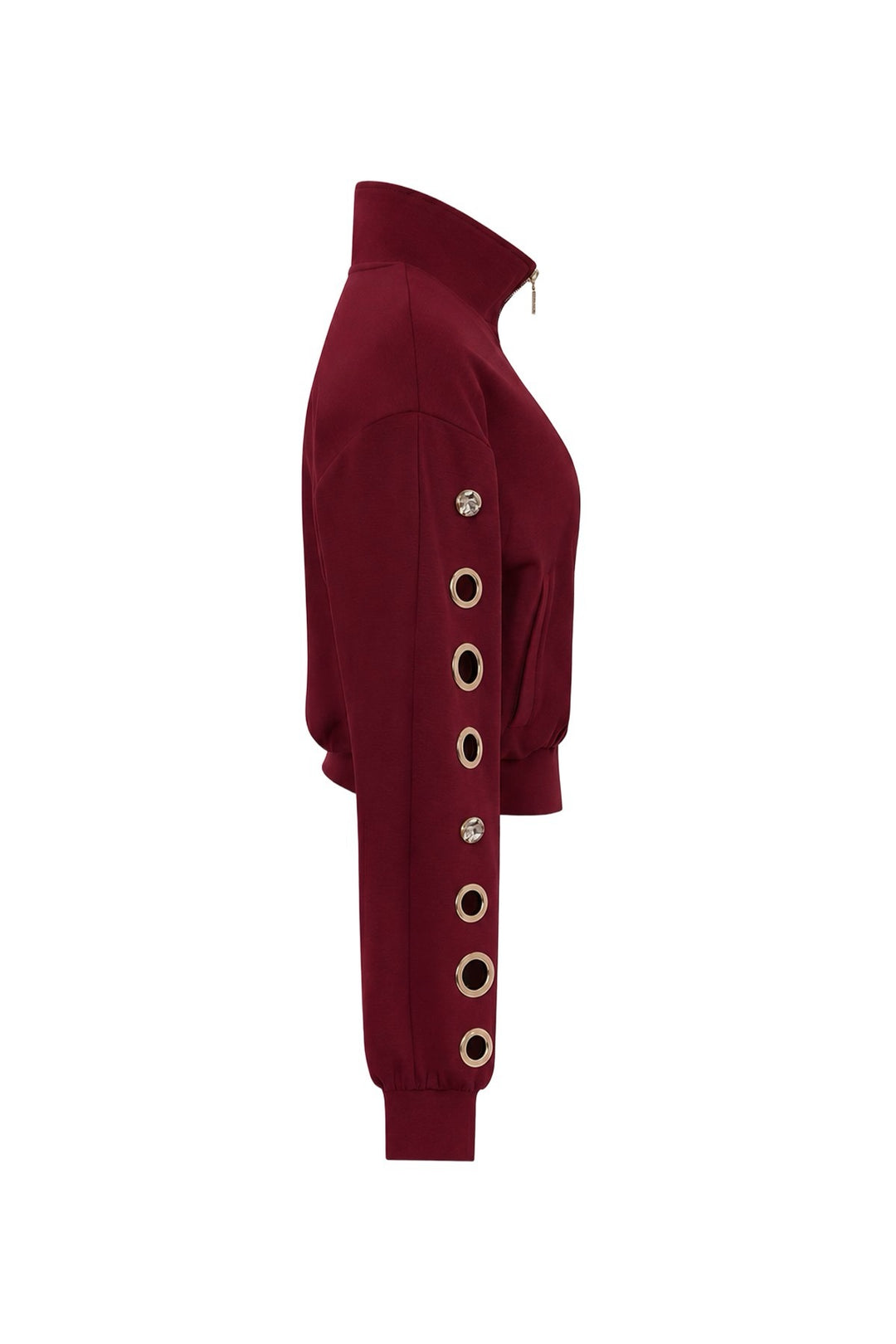 Grommet Sweat Jacket (BURGUNDY) JACKET ONLY