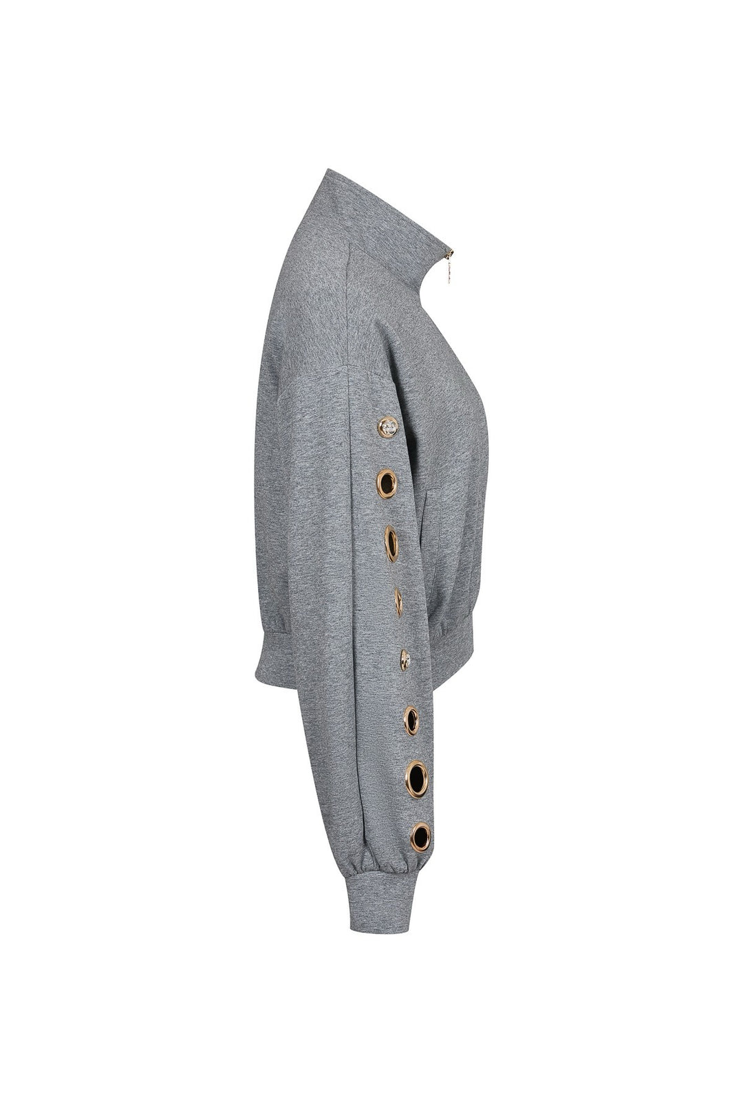 Grommet Sweat Jacket (HEATHER GRAY) JACKET ONLY
