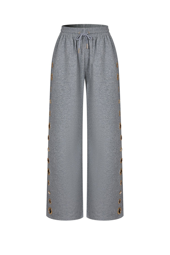 Grommet Sweat Pant (HEATHER GRAY) PANTS ONLY – Kleaux