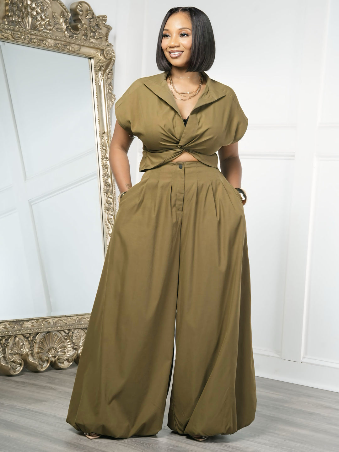 Monroe Pant Set (Olive)