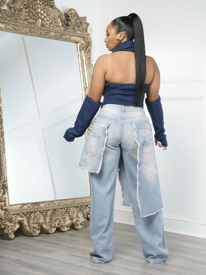 Double Take Distressed Denim Jeans