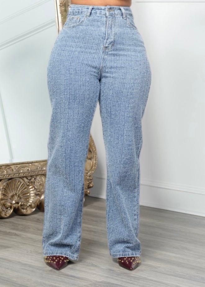 Blue Hour Textured Jeans