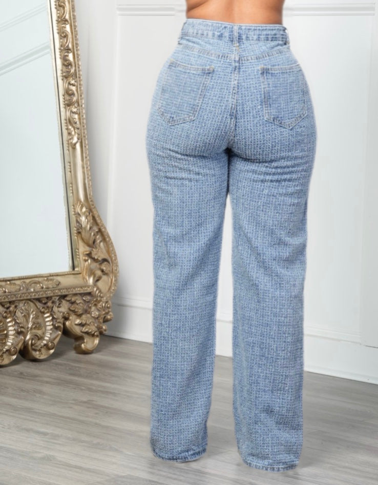 Blue Hour Textured Jeans