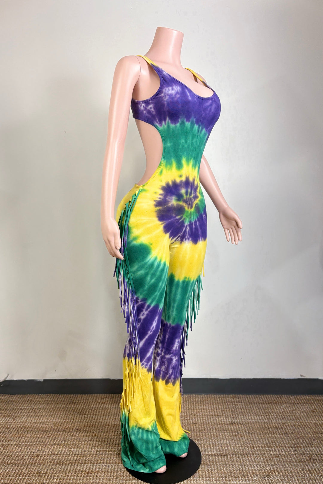 MARDI SWIRLS Fringe JUMPSUIT