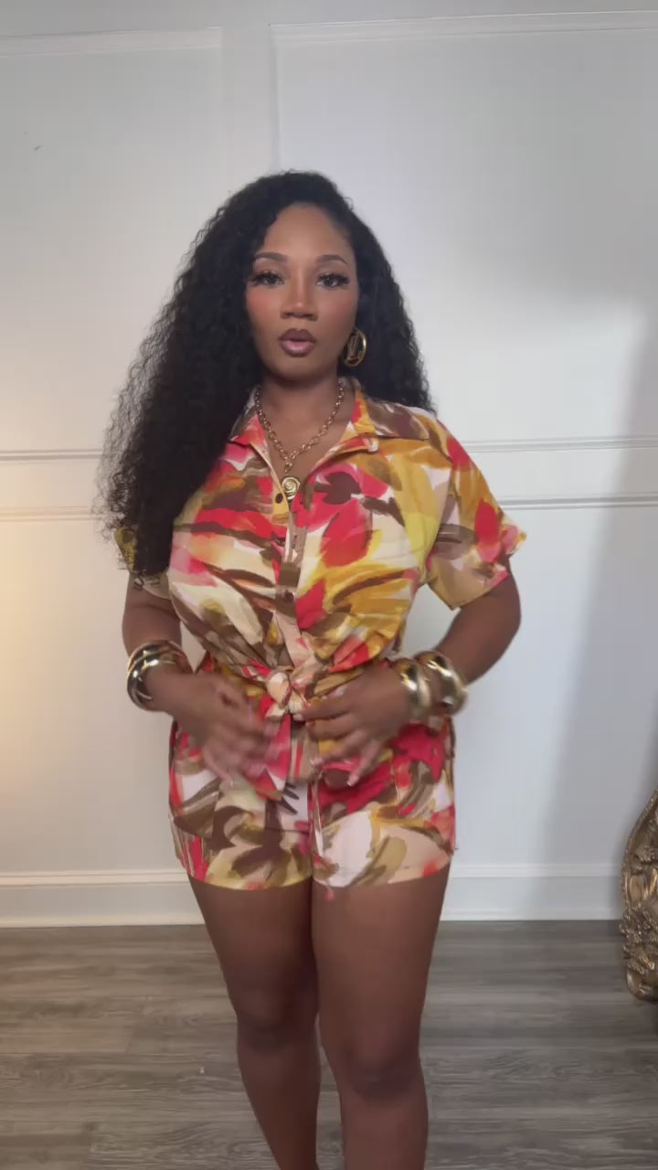 Amber Glow Short Set