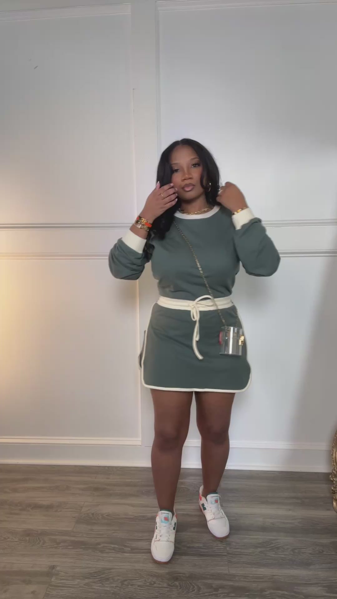 LEISURE SOCIETY SKORT SET (Ash Jade)