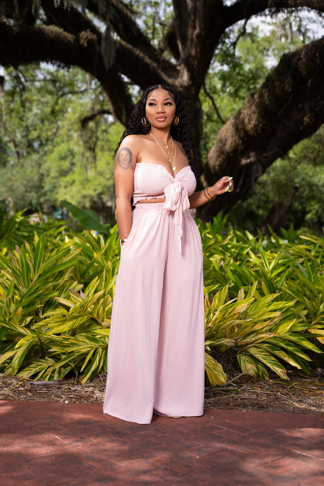Hailey Linen Set in Rose Pink Kleaux Hailey Linen Set in Rose Pink Kleaux